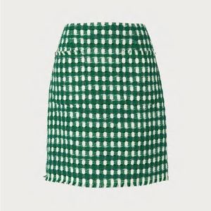 ** NWT ** Tammy Green Cotton Tweed Skirt US 8